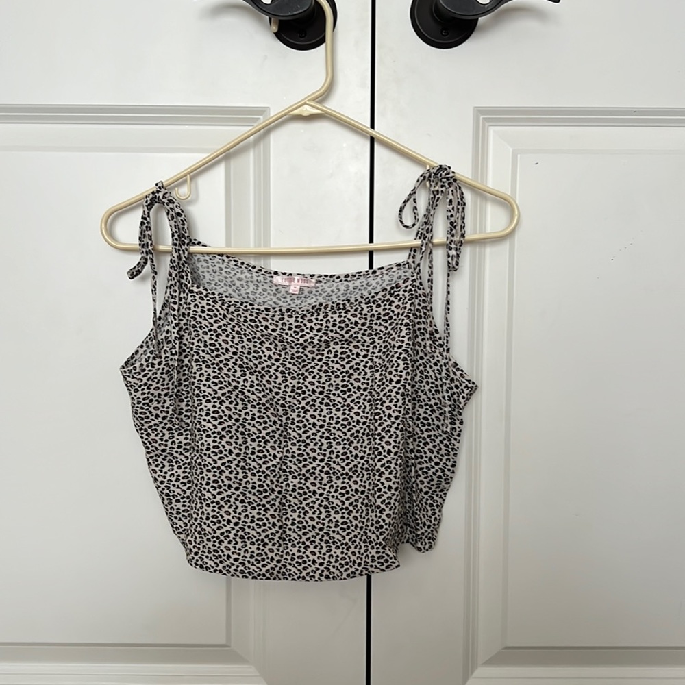 Cropped Cheetah Blouse
